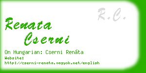 renata cserni business card